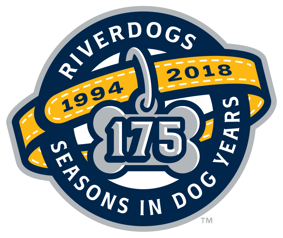 Charleston Riverdogs 2018 Anniversary Logo decal supplier